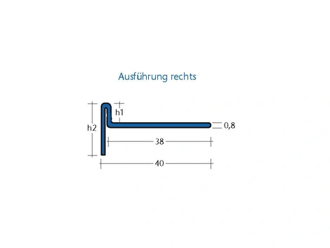 Blanke Aqua-Keil Glas Edelst. g. li. Anschl. 1480x12,5/32 mm