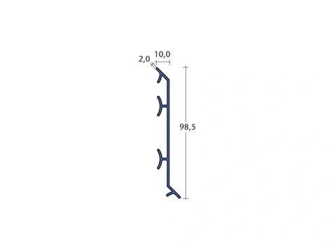Blanke Balkon-Sockelblendprofil-Verbinder Alu edelstahlmet.