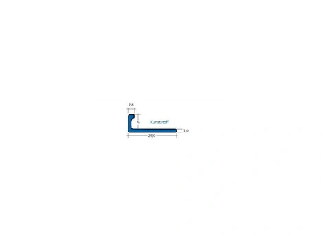 Blanke Fliesenschiene weiß 3000x12,5 mm