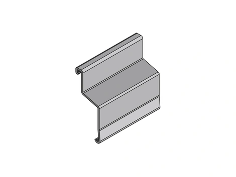 Blanke Balkon-Abschlussprofil-Verbinder Alu grau 10,5 mm