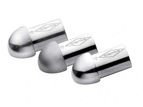 Blanke Viertelkreis-Außenecke Edelstahl-Optik geb. 11 mm