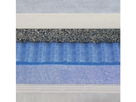 Blanke Drain-Mat mit Gitter 15 m²