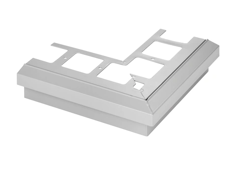 Blanke Balkon-Abschluss-Außenecke Alu mittelgr. 10,5 mm