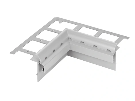 Blanke Balkon-Drainviertelkr.-Innenecke Alu mittelgr. 18 mm