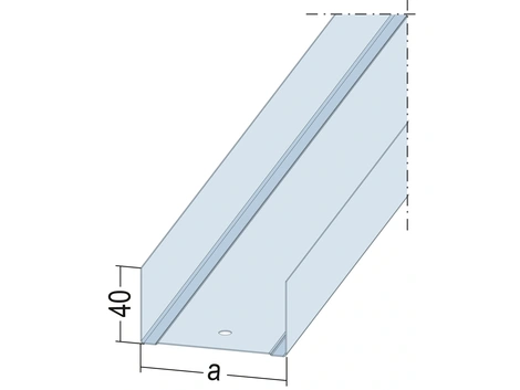 U-Randprofil 100/40 4 m lang