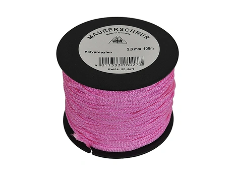 HaWe Maurerschnur PP leuchtpink 2 mm 100 m