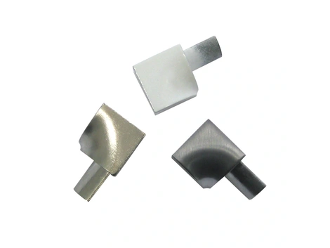 Blanke Viertelkreis-Innenecke Alu-Optik titan 10 mm