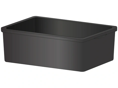 Mörtelkasten schwarz 90 l 72x42 cm