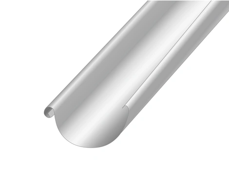 Zink Dachrinne halbrund 5tlg RG190 Zuschnitt 400mm walzblank 0,8mm a 3m